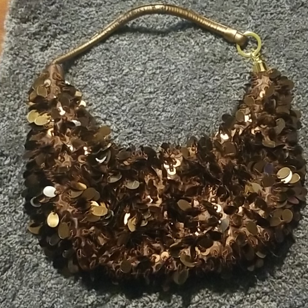 Vintage Brown Sequin bag